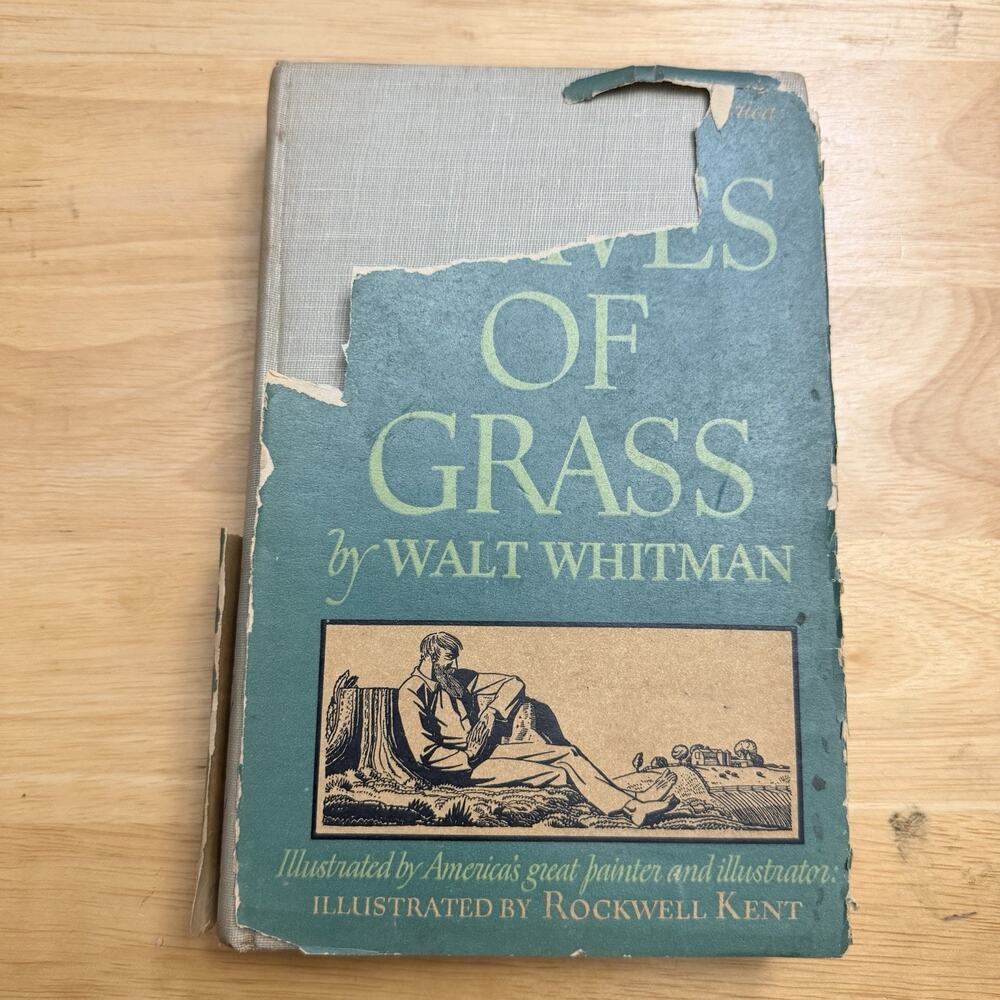 Vintage Heritage Press Leaves of Grass Walt Whitman Rockwell Kent Illustrated